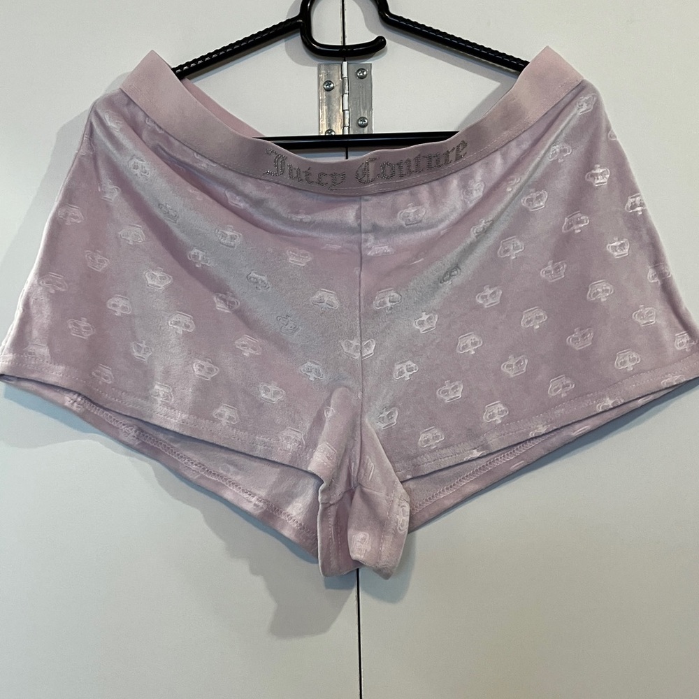 Juicy Couture Light Pink Velour Pajama Shorts
